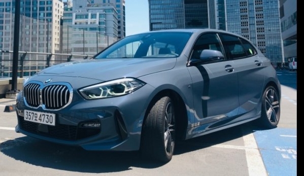 BMW 118d 정면 모습. 사진-글로벌이코노믹 김정희기자 