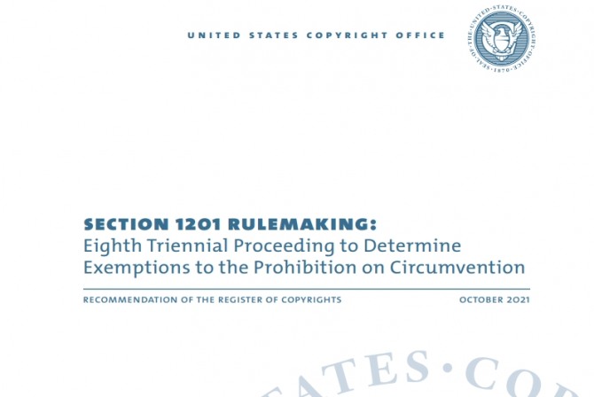 미 의회도서관 산하 저작권청(USCO)이 소비자의 자체 수리권을 보장하기 위해 최근 제정한 새로운 규칙. 사진=USCO
