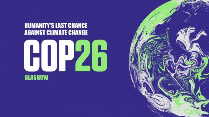 영국 글래스고에서 개막한 제26차 유엔기후변화협약 당사국회의(COP26) 포스터. 사진=COP26