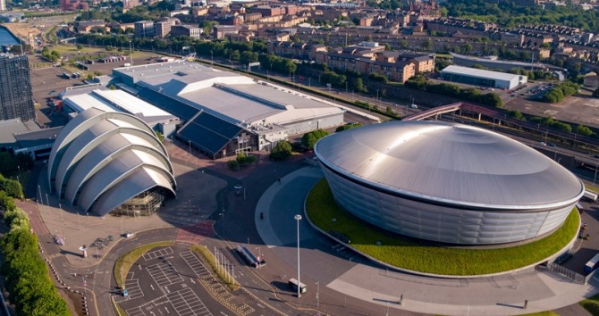 지난달 31일(현지시간) 제26차 유엔기후변화협약 당사국회의(COP26)가 막을 올린 영국 글래스고의 스코티시이벤트캠퍼스(SEC) 전경. 사진=SEC