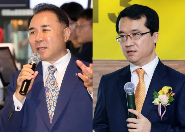 윤홍근 BBQ 회장과 박현종 bhc 회장. 사진=뉴시스