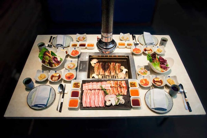 삼겹살 숯불구이