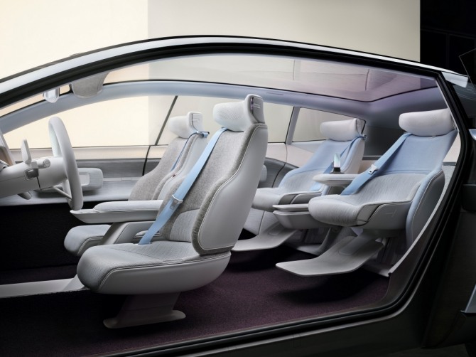 전기자동차 스포츠 유틸리티 차량(SUV) '콘셉트 리차지(Concept Recharge)' 실내. 사진=볼보