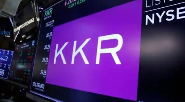 뉴욕증권거래소의 KKR로고. 사진=로이터