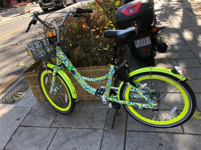 '아트따릉이' 실물. 사진=김정희 기자