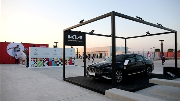 피파 아랍컵 카타트 2021에 전시되는 K8 자동차. 