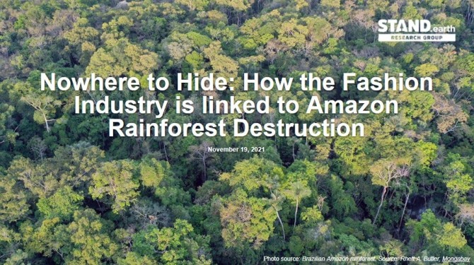환경단체 스탠드닷어스는 루이비통 등 글로벌 패션 브랜드들이 아마존 열대우림을 파괴하는 가축산업과 연관성을 지닌다고 주장했다. 사진=스탠드닷어스 홈페이지