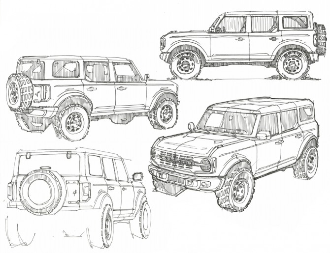 1966년 출시된 전설적인 오프로드 SUV 브롱코를 현대적으로 부활시킨 6세대 2021 포드 브롱크 사진=포드자동차