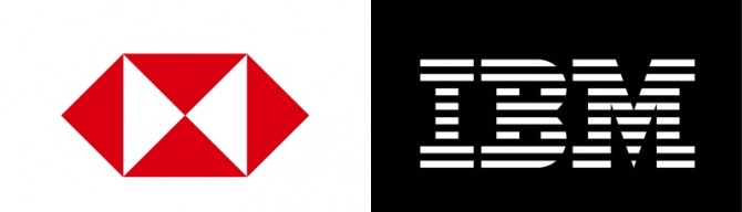 HSBC와 IBM 로고