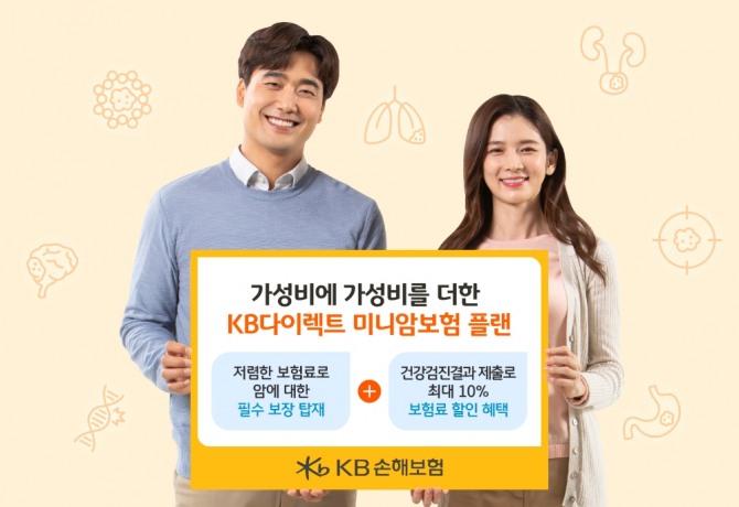 KB손해보험의 온라인 채널인 KB손해보험 다이렉트가 저렴한 보험료로 암에 대한 필수 보장이 가능한 '미니암보험 플랜'을 출시했다. 사진=KB손해보험