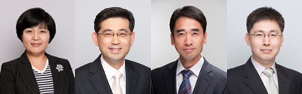 신임 부원장보에 임명된 (왼쪽부터) 김미영 前 불법금융대응단 국장, 이희준 前 저축은행검사국장, 함용일 前 감독총괄국장, 김영주 前 일반은행검사국장 [사진=금융감독원]