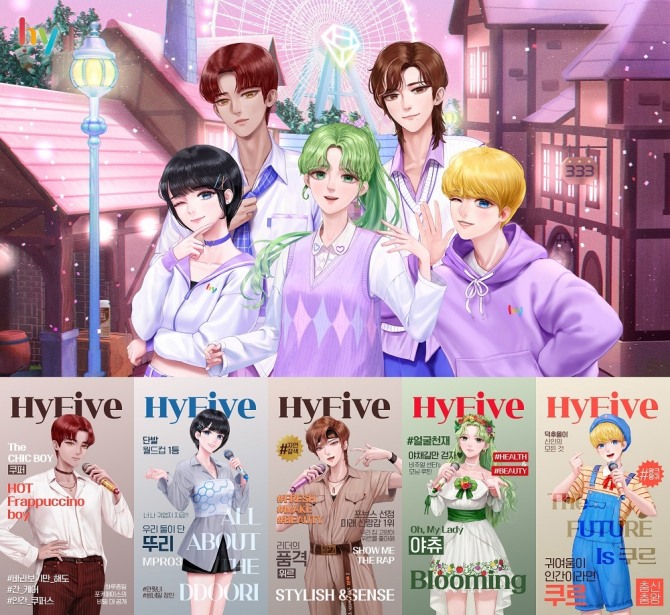 hy의 사이버 아이돌 ‘HY-FIVE’가 지난 9월 ‘슈퍼히어로’를 발매하며 데뷔했다. 사진=hy