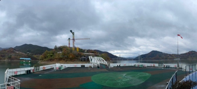 제천시 청풍호 수상비행장 모습