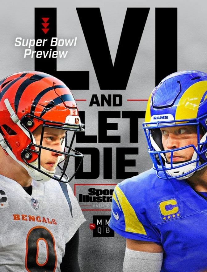 올해 미국프로풋볼(NFL) 챔피언 결정전 슈퍼볼에서 스포츠 베팅 게임업체가 '최고 승자'가 될 것이라는 전망이 나온다. 사진은 슈퍼볼에서 격돌하는 신시네티 벵골스의 조 버로우와 로스앤젤레스 램스의 매슈 스태포드 쿼터백. 사진=스포츠와이어