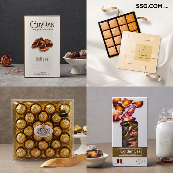 SSG닷컴이 길리안, 벨지안 뿐만 아니라 노이하우스의 초콜릿을 판매 중이다. 사진=SSG닷컴