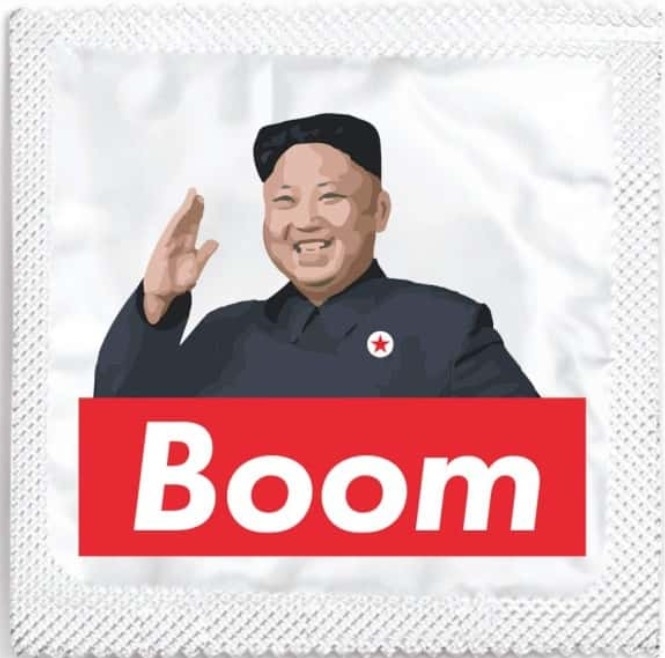 김정은 국무위원장을 테마로 한 콘돔.