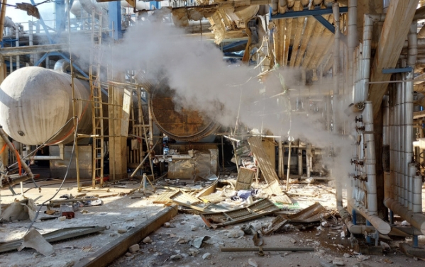 11일 오전 전남 여수 국가산업단지 내 화학물질 제조업체에서 폭발 사고가 나 노동자 4명이 숨지고 4명이 다쳤다. (사진=여수소방 제공)