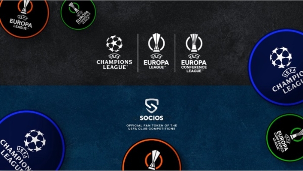 칠리즈·UEFA 파트너십 관련 이미지. 소시오스(Socios)는 칠리즈의 공식 플랫폼 명칭이다. 사진=칠리즈 트위터