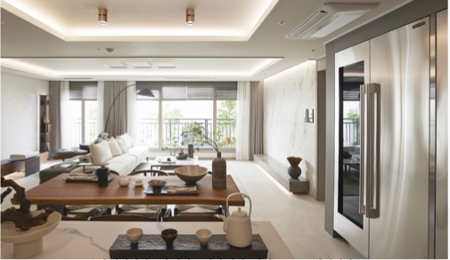 용인 경남아너스빌 디센트 거실 전경. 사진=SM그룹