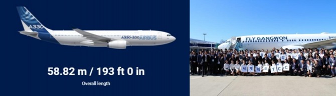 플라이강원 A330 항공기. 사진=플라이강원