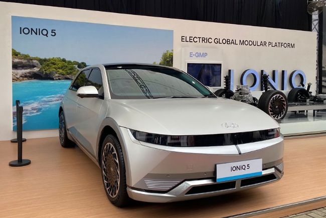 2022 인도네시아국제모터쇼'(IIMS)에 모습을 드러낸 현대차 아이오닉 5. 사진=외신 Carvaganza