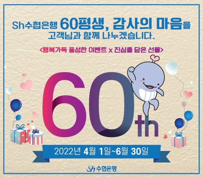 Sh수협은행, 창립 60주년 대고객 감사 이벤트  [사진=Sh수협은행]