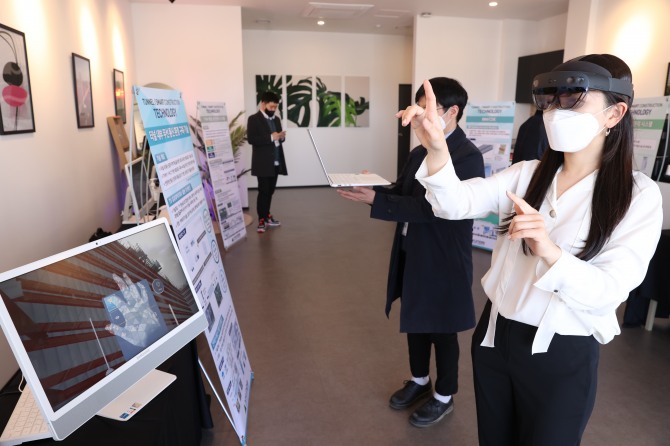 현대건설 토목건설 기술시연회 현장. 사진=현대건설