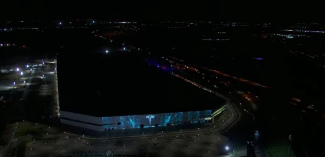 텍사스에 위치한 테슬라 기가팩토리 전경. 사진=테슬라 공식 유튜브 캡처