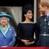 The Queen watched a flypast with Harry and Meghan in 2020                                               