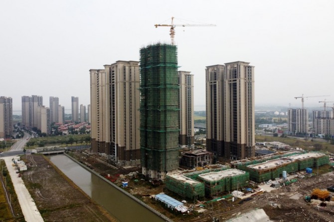 중국 부동산 개발업체 헝다그룹이 장쑤성 쑤저우시에서 개발하고 있는 부동산 프로젝트. 사진=로이터