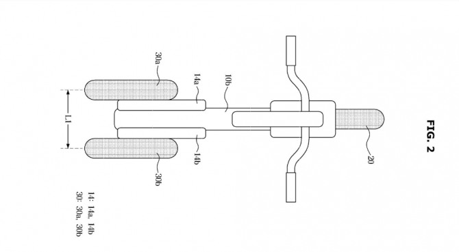 현대자동차가 최근 미국에서 특허출원한 e트라이크(삼륜 전기자전거)의 도표. 뒷바퀴 간격을 최대한 좁힌 상태. 사진=미상표특허청