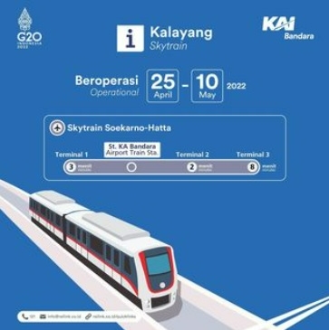 우진산전의 칼라얀·수카르노-하타 공항 스카이트레인이 재운행 된다. 사진=KAI Bandara