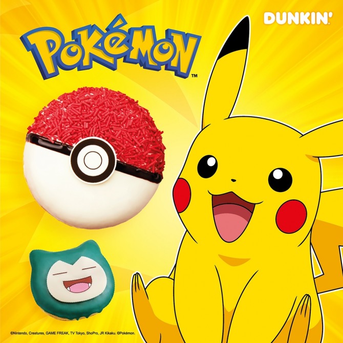 던킨이 포켓몬 캐릭터를 활용한 이달의 도넛을 선보인다. 사진=던킨