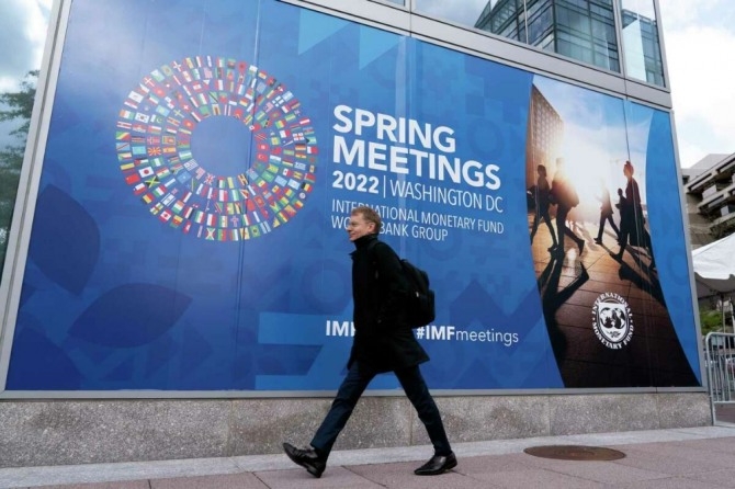국제통화기금(IMF)·세계은행(WB) 2022년 봄철 연차 총회. 사진=AP/뉴시스