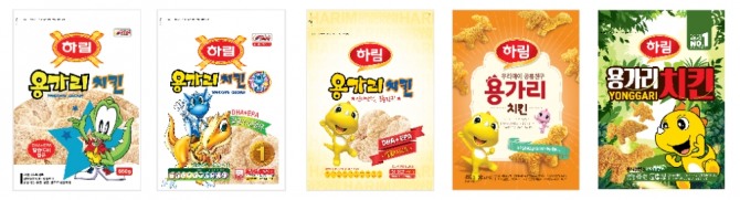 하림 '용가리치킨' 변천사. 사진=하림