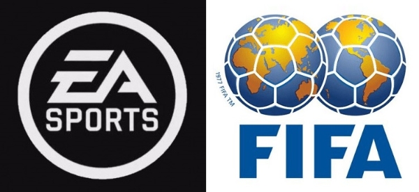 EA스포츠(왼쪽)와 국제축구연맹(오른쪽) 로고. 사진=각 기관