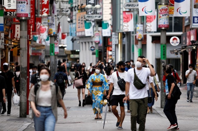 일본 도쿄의 광광지인 시부야 쇼핑가. 사진=로이터