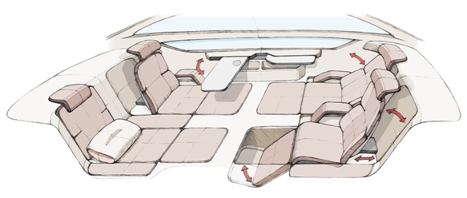 현대차그룹이 15일 공개한 '모빌리티 온돌 컨셉트' 구조 사진=HMG테크