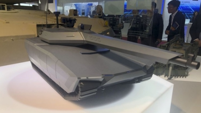 현대로템이 2020ADEX에서 공개한 미래형 전차 컨셉트 사진=제인스닷컴