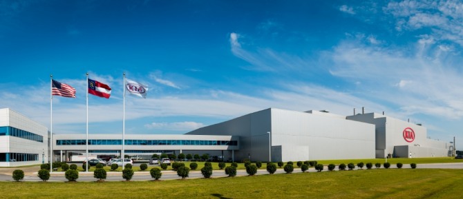 현대차그룹이 21일 투자를 결정한 미국 조지아주에는 이미 기아차가 생산법인을 설립해 운영 중에 있다. 사진은 기아차 조지아주 생산공장 전경 사진=기아