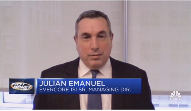 에버코어ISI의 줄리안 에마누엘 전략가  사진=CNBC 방송화면 캡쳐