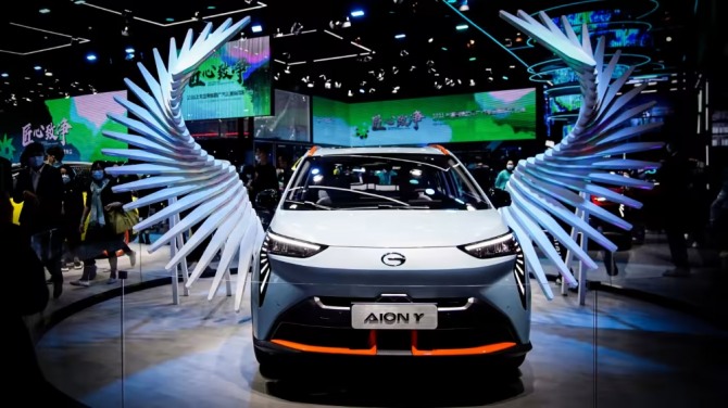 CALB는 광저우자동차그룹 아이온(Aion) 모델에 탑재하는 70% 배터리를 공급하고 있다. 사진=로이터