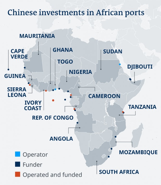 중국이 개발하고 있는 아프리카 항구.