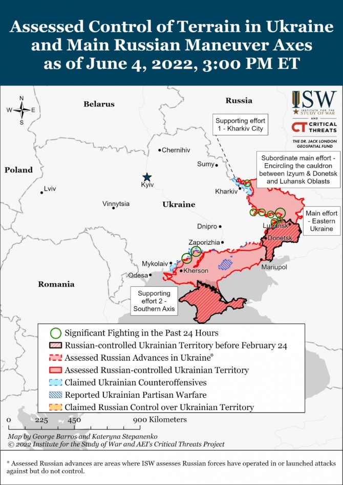 우크라이나 전황도. 사진=미국 전쟁연구소