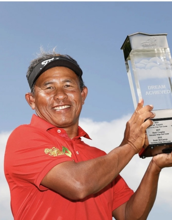 태국선수 최초로 PGA 챔피언스 투어에서 우승한 퉁차이 차이디. 사진=PGA