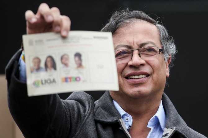 콜롬비아 대통령에 당선된 구스타보 페트로. 사진=로이터