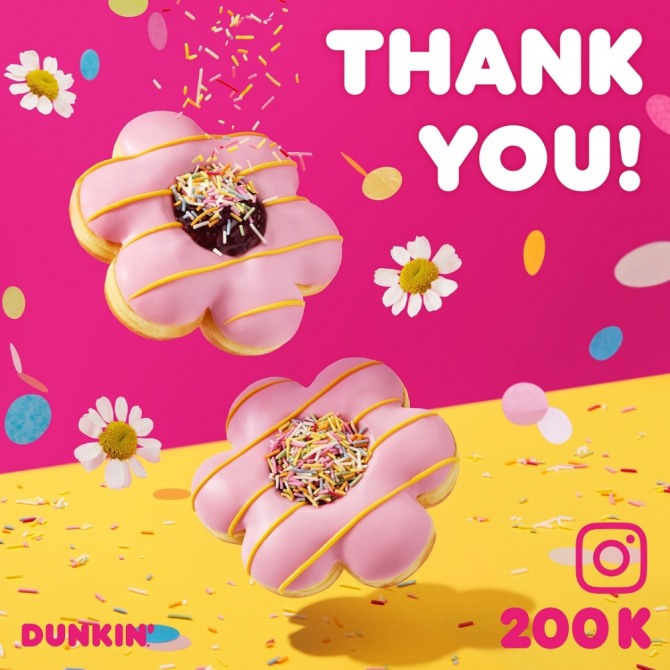 던킨이 '고마워 플라워 도넛'을 출시했다. 사진=던킨