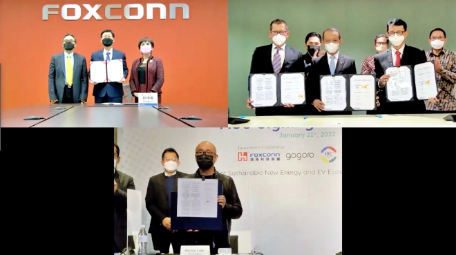 대만 홍하이그룹(폭스콘)은 지난 1월 인도네시아 투자부와 전기차 및 배터리 생산공장 건설 및 투자에 대한 협약서를 서명했다. 사진=폭스콘