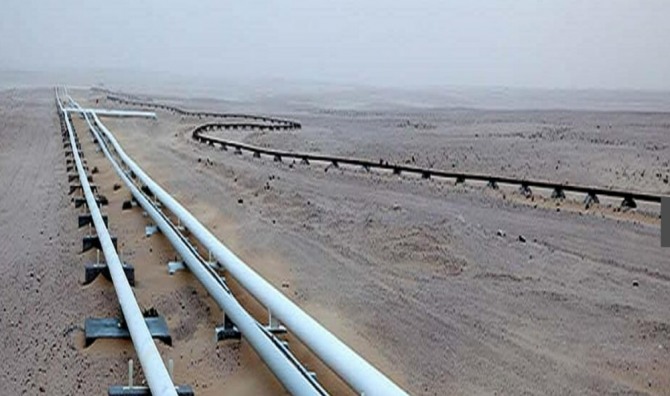 사우디에 건설되어 있는 송유관(사진=아라비안파이프)