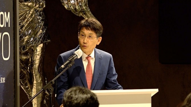 지성규 바디프랜드 총괄부회장이 환영사를 하고 있다. 사진=바디프랜드